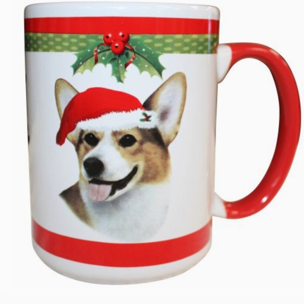 Welsh Corgie Christmas Coffee Mug 15oz  NIB